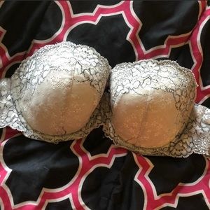 Victoria’s Secret Lace Rhinestone Strapless Bra